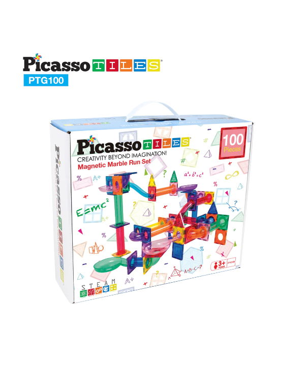 PicassoTiles Bristle Shape Building Block 120-Piece Set